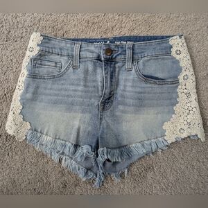 Mossimo embroidered jean shorts